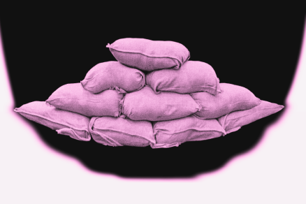 Sandbags depicting what depression feels like