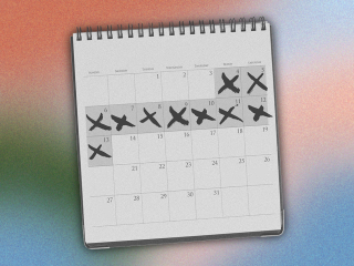 Calendar marking off days you've wondered am I depressed?