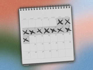 Calendar marking off days you've wondered am I depressed?