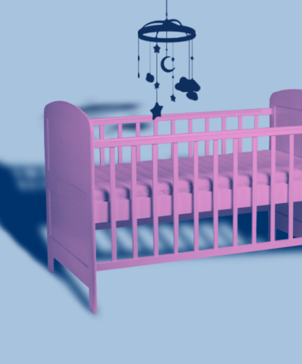 Baby crib symbolizing peripartum depression