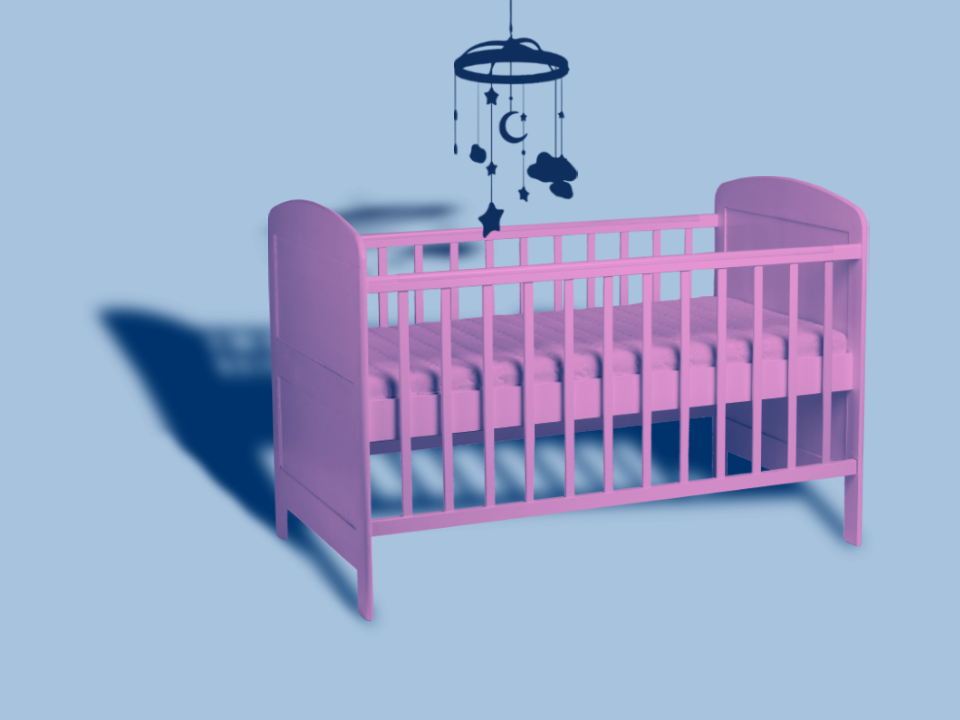 Baby crib symbolizing peripartum depression