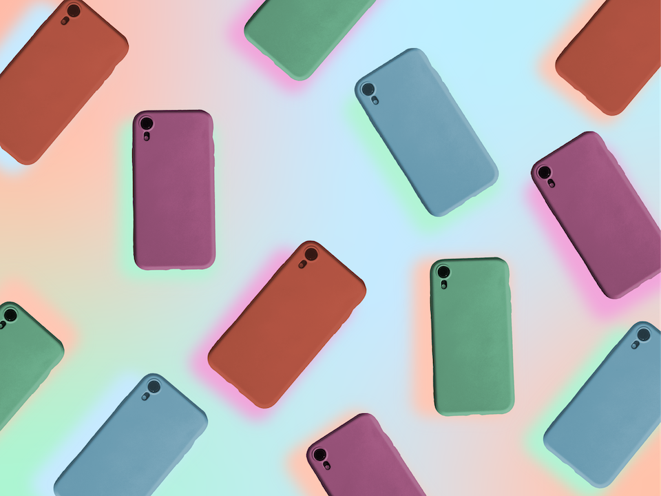 colorful cell phones