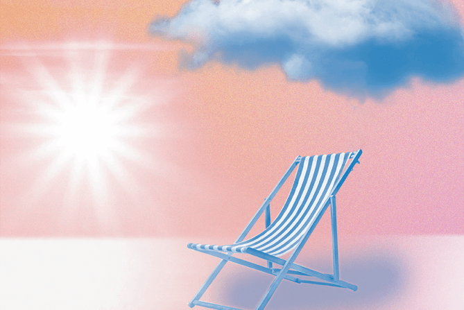 A beach chair perfect for feeling your feelings