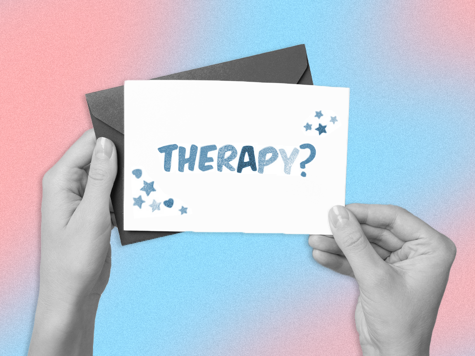 A card convincing someone to go to therapy