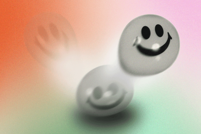 a bouncing happy face ball