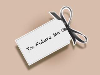 gift tag for your self-care strategies that says: To Future Me
