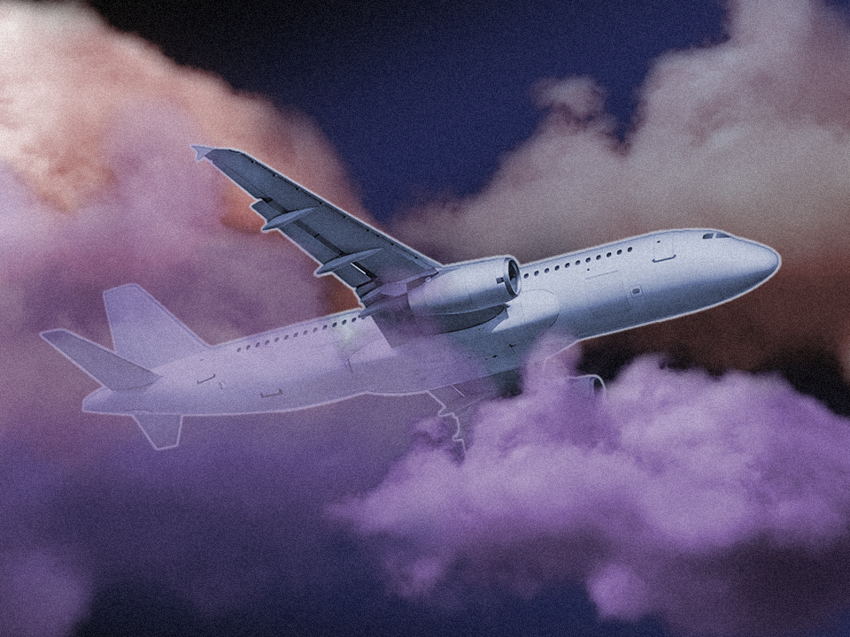 a plane in cloud to represent travel anxiety