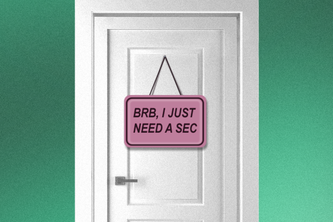 A door with a sign about protecting your peace during the holidays