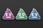 Anxious poop emojis