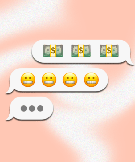 Text showing money conversations
