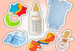 baby shoes, bottles, and toys that make you wonder if having kids is worth it