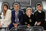 The cast of Schitt's Creek, a comfort show
