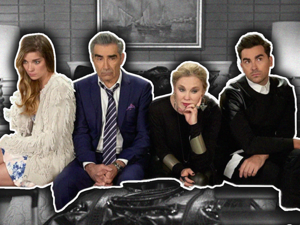 The cast of Schitt's Creek, a comfort show