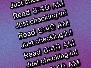 Read receipt text indicating your friend has read your text message