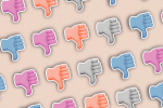 Thumbs down emoji indication someone has been rejected