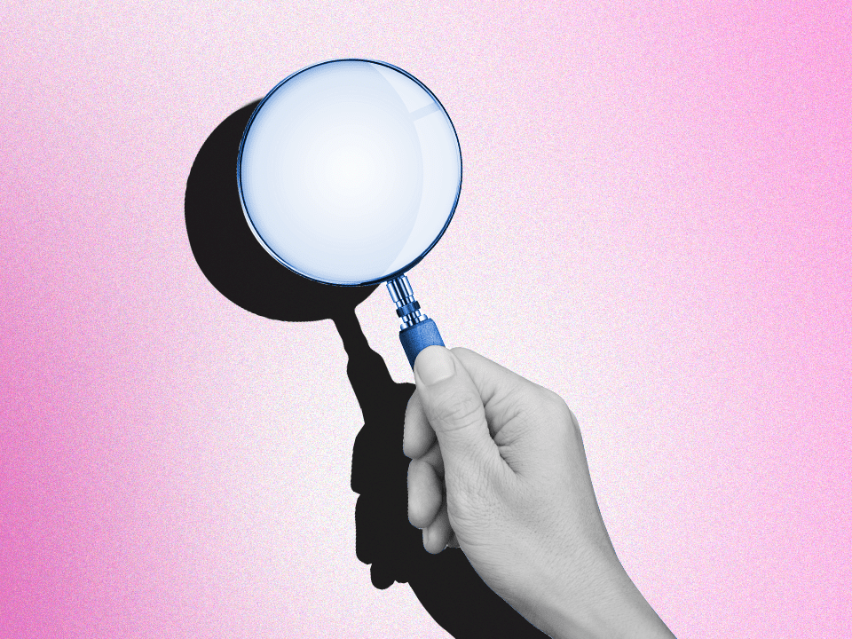 A magnifying glass looking for signs of Emotional abuse