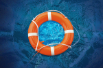 A floaty device in a pool to represent saving someone from myths about suicide