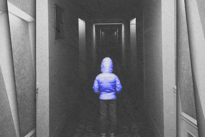 a child in a domestic violence shelter