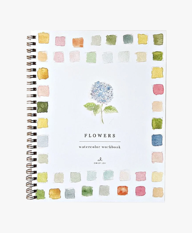 Flowers Watercolor Workbook adult coloring book