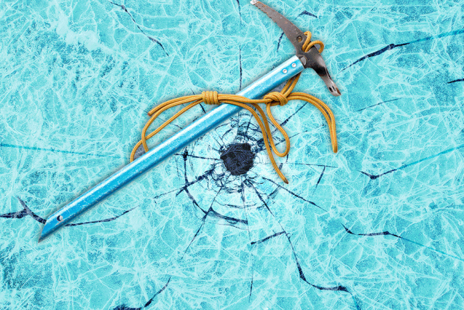 an ice pick to represent ice breaker questions for work