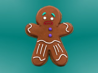 distressed gingerbread man