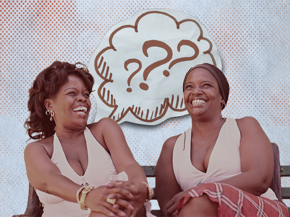 two women asking questions to get to know someone