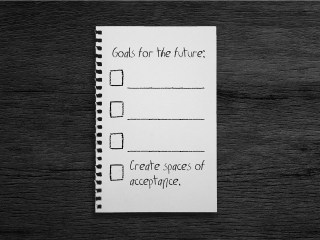A sheet of paper that lists goals